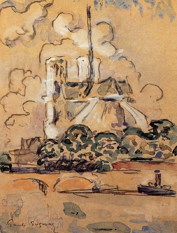 Paul Signac Notre-Dame oil painting image